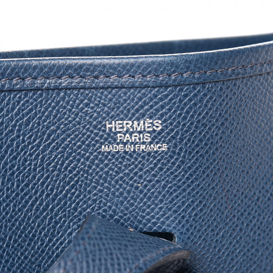 HERMES Epsom Evelyne III PM Bleu de Prusse 441740 | FASHIONPHILE