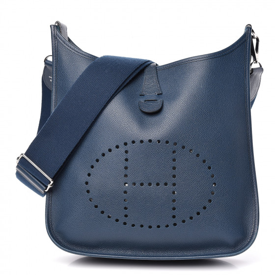 Hermes★ちょっと遊び心をプラス♪Maillon Marin case ブルー青 HERMES エルメス ポーチ ネオバン MM プルプフィクション タコ