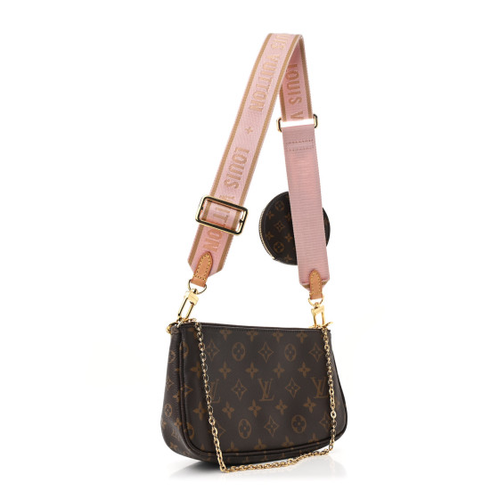 LOUIS VUITTON Monogram Multi Pochette Accessories Rose Clair