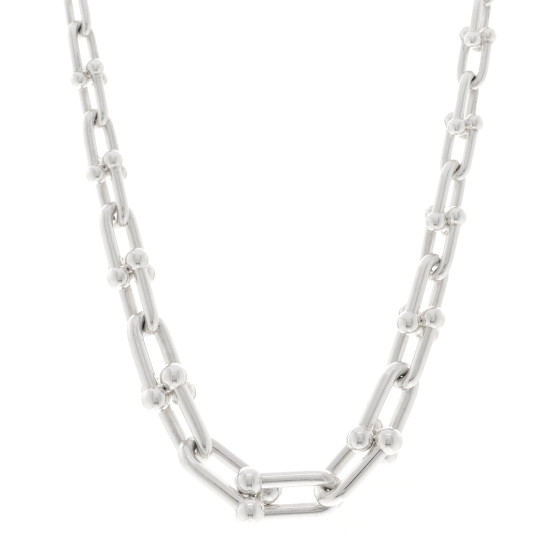 TIFFANY Sterling Silver HardWear Graduated Link Necklace