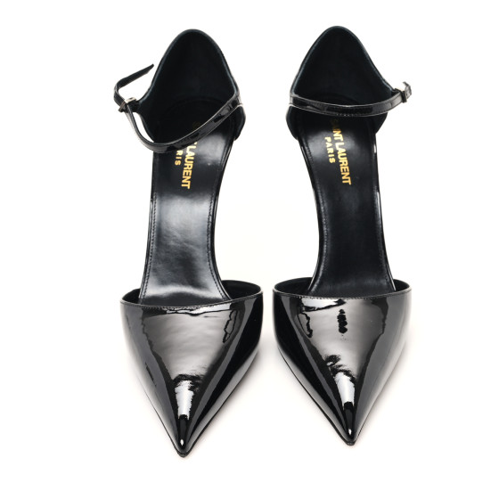 SAINT LAURENT ブラックエナメルハイヒール　36ハーフ SAINT LAURENT ブラックエナメルハイヒール 36ハーフ