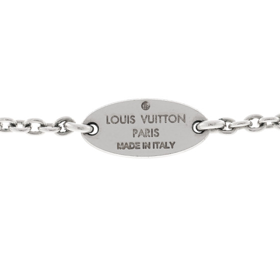 LOUIS VUITTON Metal Essential V Supple Necklace Silver