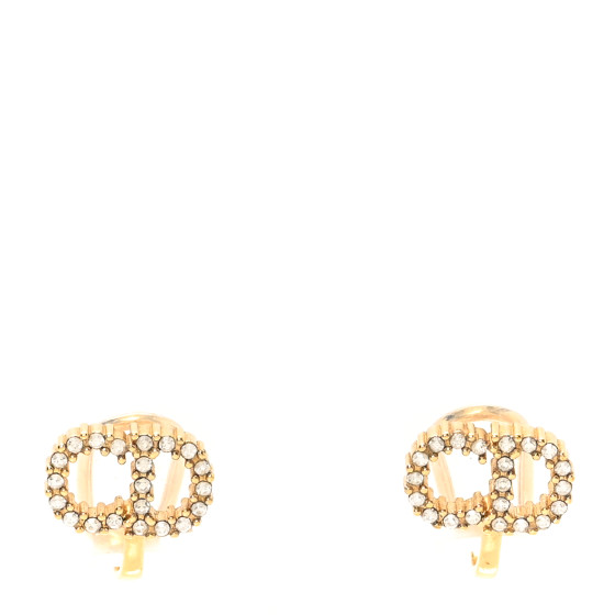 Dior Clair D Lune ピアス ゴールド Clair D Lune Earrings Gold-Finish Metal and White Crystals