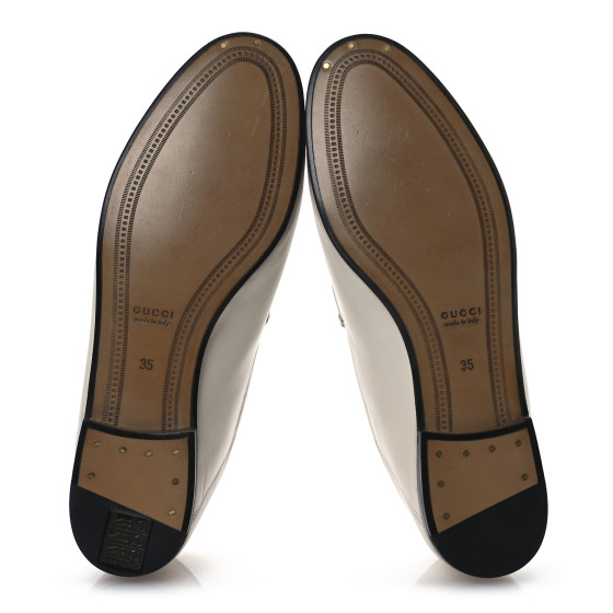 GUCCI ホワイトローファー　35 Gucci Women's Brixton Horsebit Mystic White Loafer with Web