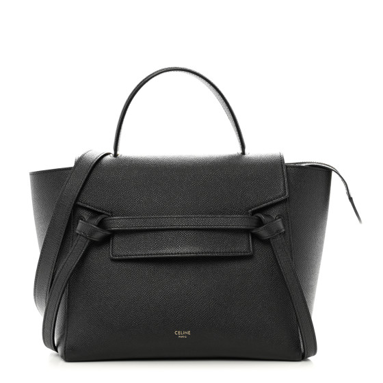 CELINE Grained Calfskin Micro Belt Bag Black