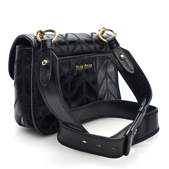 miu miu ブラック ミニバッグ Miu Miu Women's' Patent Leather Mini Bag in Black | LN-CC®