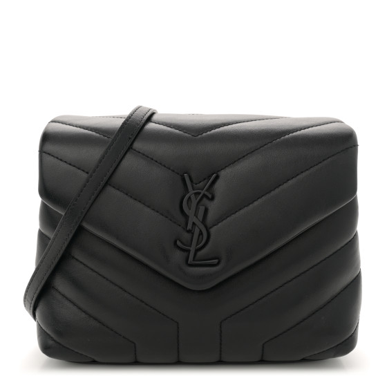 【SAINT LAURENT】モノグラム ルルトイ クロスバッグ 黒・中古 SAINT LAURENT Calfskin Y Quilted Monogram Monochrome Toy