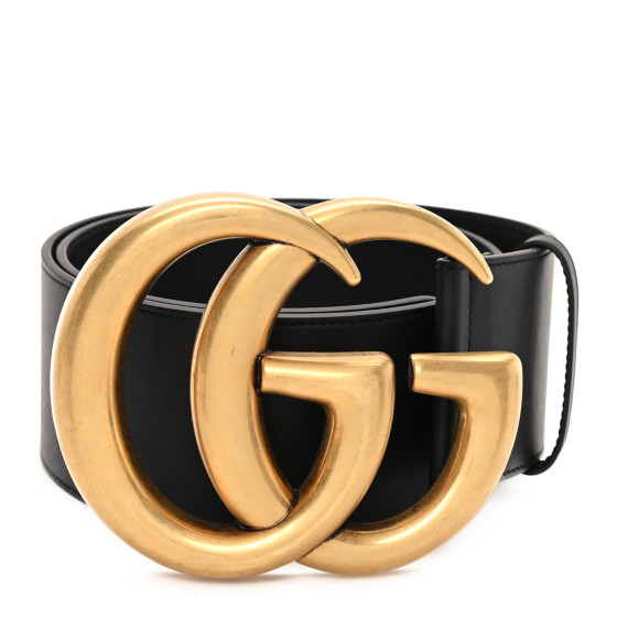gucciベルト　85・34 GUCCI Calfskin Double G Wide Belt 85 34 Black 1698870
