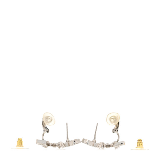 ՞_ .̫ _՞♡ CHANEL Crystal CC Starfall Drop Earrings Silver 1701980