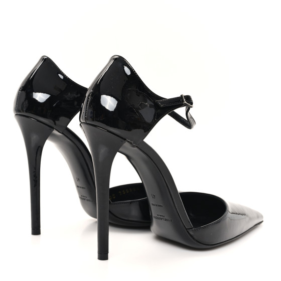 SAINT LAURENT ブラックエナメルハイヒール　36ハーフ SAINT LAURENT ブラックエナメルハイヒール 36ハーフ