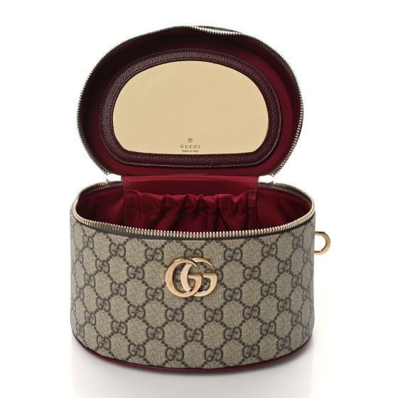 GUCCI GG Supreme Monogram Ancora Calfskin Vanity Cosmetic
