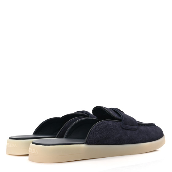 24PF new/PRADA サントロペスエードミュール Mule Blue 24PF new/PRADA サントロペスエードミュール Mule Blue