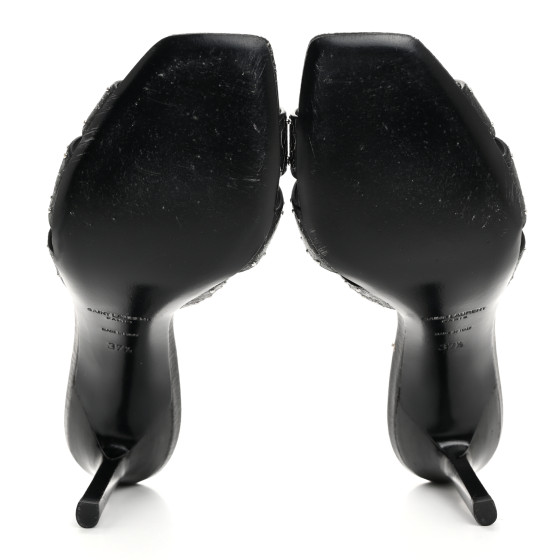 【SAINT LAURENT】Tribute Flat Mule/追跡+関税+全国送料込み Saint Laurent Tribute Mules in Smooth Leather | Saks Fifth