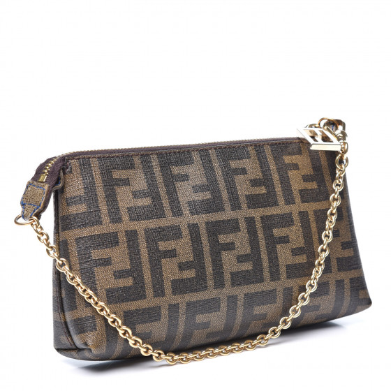 FENDI Zucca Spalmati American Flag Pochette Tobacco 548429