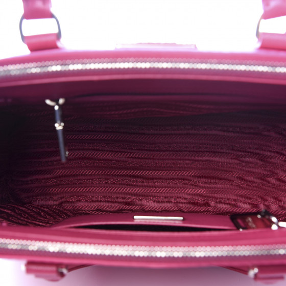 PRADA Nylon Tessuto Impuntu Quilted Chain Crossbody Fuxia