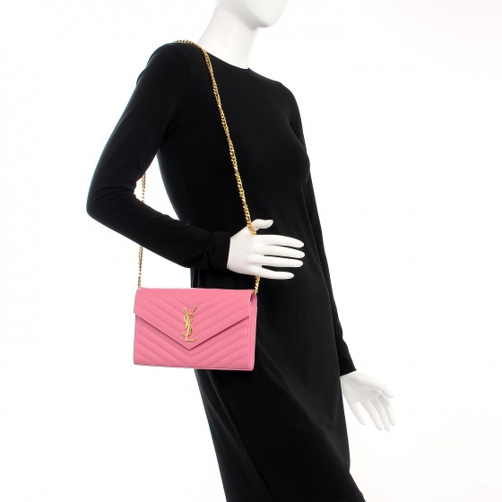SAINT LAURENT Grain De Poudre Matelasse Chevron Monogram
