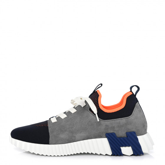 スニーカー HERMES | Depart slip-on sneaker Marine / Marine 212917ZHI2_worn_3