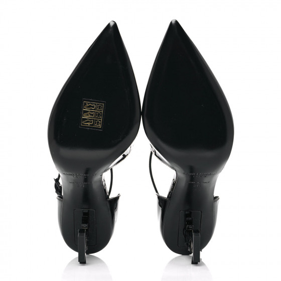 SAINT LAURENT Patent Opyum D'Orsay Pumps 36 Black 1033841