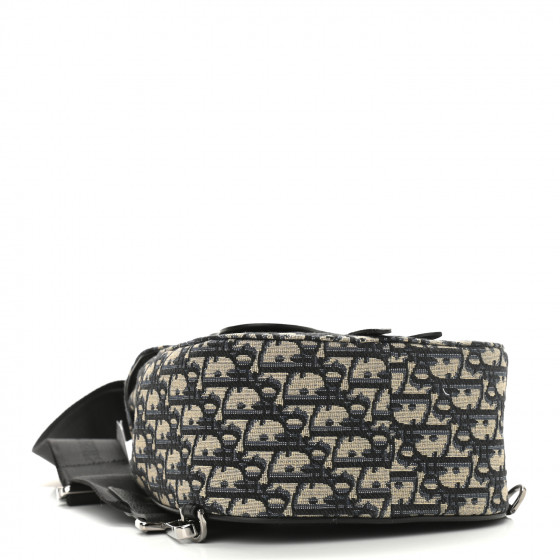 CHRISTIAN DIOR Grained Calfskin Oblique Gallop Sling Bag