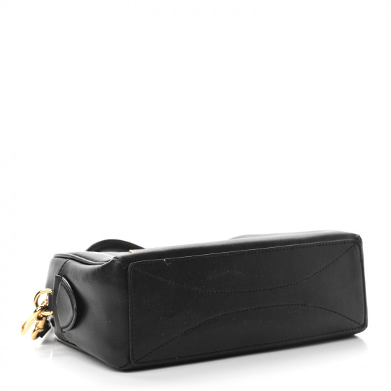 MARC JACOBS Calfskin Voyager Square Mini Satchel Black