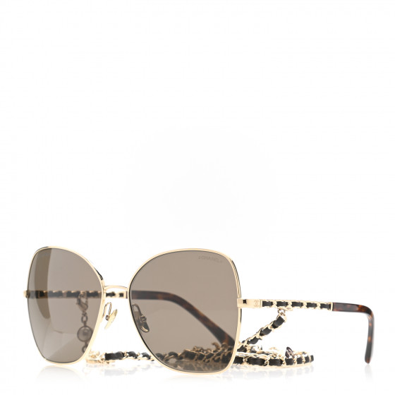 chanel square sunglasses with chain