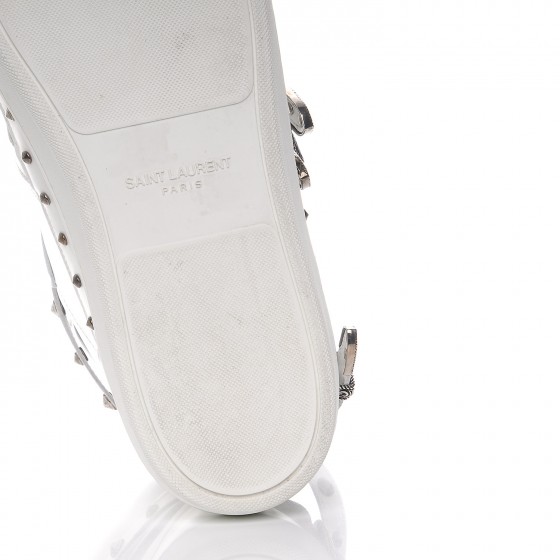 SAINT LAURENT Calfskin Wolly Spike SL/08H High Top Sneakers