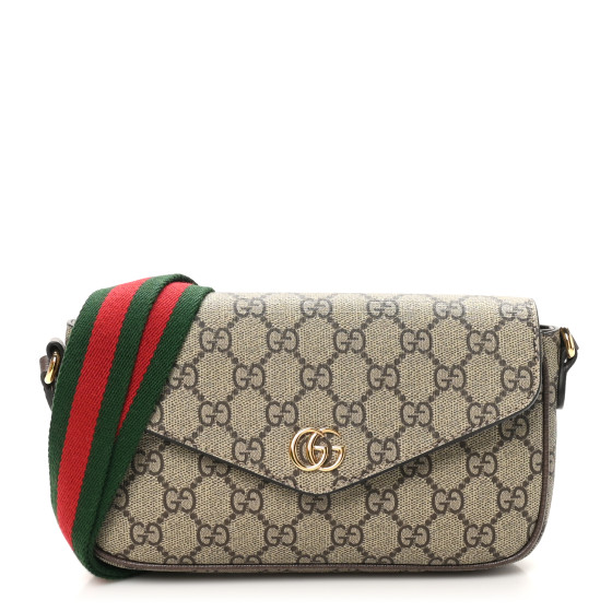ハンドバッグ Gucci Gg Supreme Fabric Mini Ophidia Handbag GUCCI GG Supreme Monogram Textured Dollar Calfskin Web Mini
