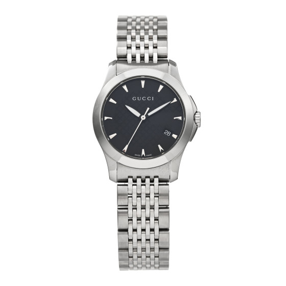 GUCCI Stainless Steel 27mm G-Timeless Quartz Watch Black
