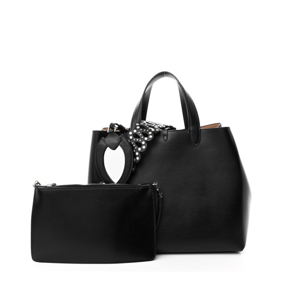 ALAIA Calfskin Clou Etoile Strap Mina 25 Bag Black 1669839