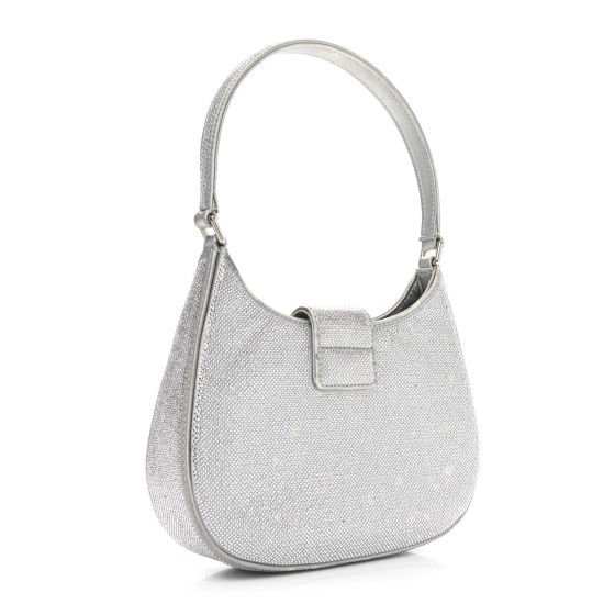 ALEXANDER WANG Mesh Crystal Rhinestone Small Legacy Hobo