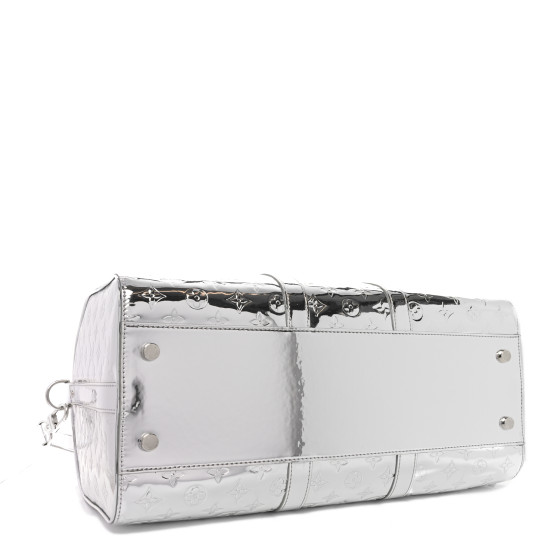 LOUIS VUITTON ボストンバッグ グレー Louis Vuitton Virgil Abloh Silver Glitter Damier Leather