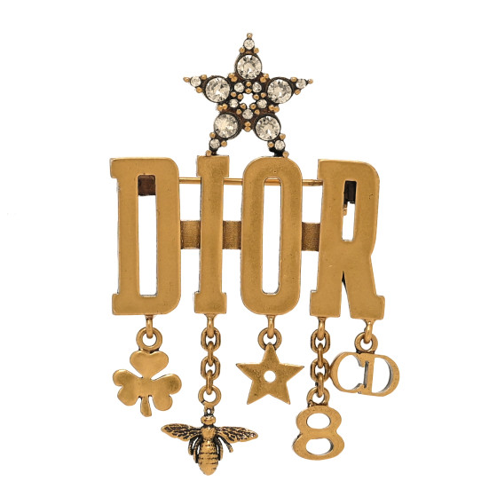 Christian Dior ゴールドロゴブローチ Christian Dior - ◇ディオール◇ DIOR ロゴ / ゴールドカラー