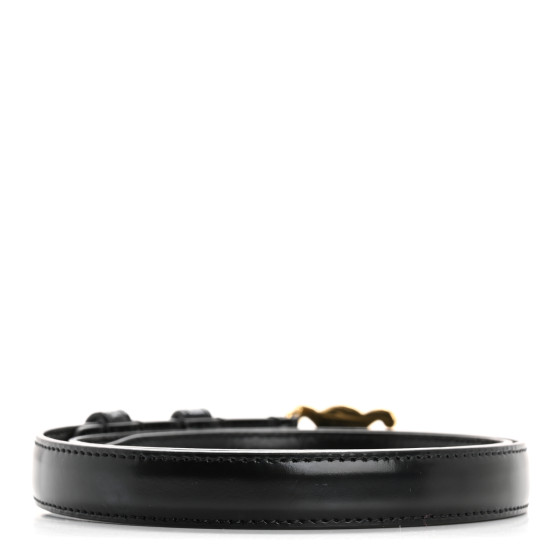 CELINE Box Calfskin Small 18mm Triomphe Belt 70 28 Black