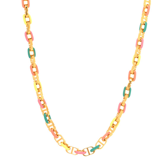 CHRISTIAN DIOR Metal Lacquer Dioriviera Petit CD Necklace