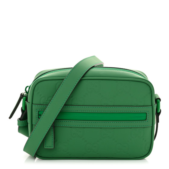 GUCCI＊GG CROSS-BODY BAG＊送料込 GUCCI Rubber Effect Monogram GG Crossbody Bag New Shamarock