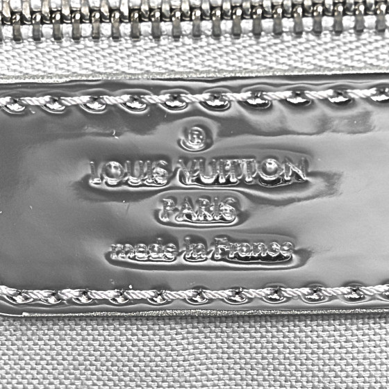 LOUIS VUITTON Monogram Mirror Keepall Bandouliere 45 Silver