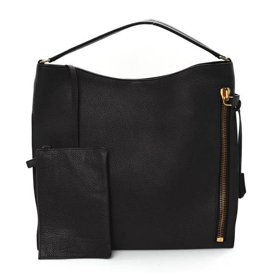 GRAIN LEATHER ALIX LARGE HOBO | Tom Ford Fashion