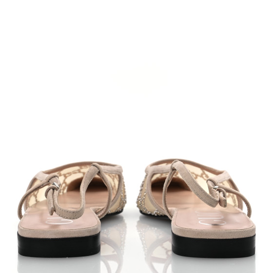 GUCCI 花柄刺繍 ミュール 35 GUCCI GG Monogram Malaga Kid Crystal Square G 75mm Slingback