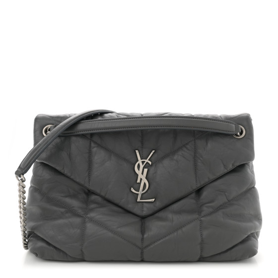 SAINT LAURENT Calfskin Quilted Medium Loulou Puffer Monogram