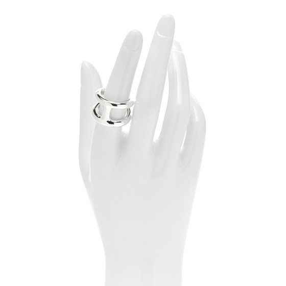 HERMES Sterling Silver PM Osmose Ring 53 6.5 1667869