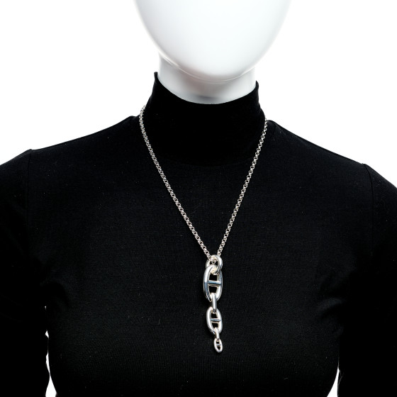 HERMES ネックレス pendant-chane-slv HERMES Sterling Silver Chaine D'Ancre Heart Toggle Necklace