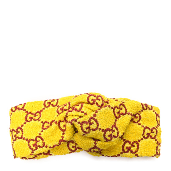 Ru　GUCCI カチューシャ GUCCI Cotton Wool GG Monogram Headband L Yellow Orange