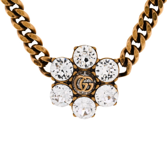 ネックレス・ペンダント GUCCY Crystal Necklace Gucci Blondie crystal necklace in rose gold-toned metal