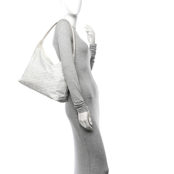 GOYARD Goyardine Boheme Hobo White 1623325 | FASHIONPHILE
