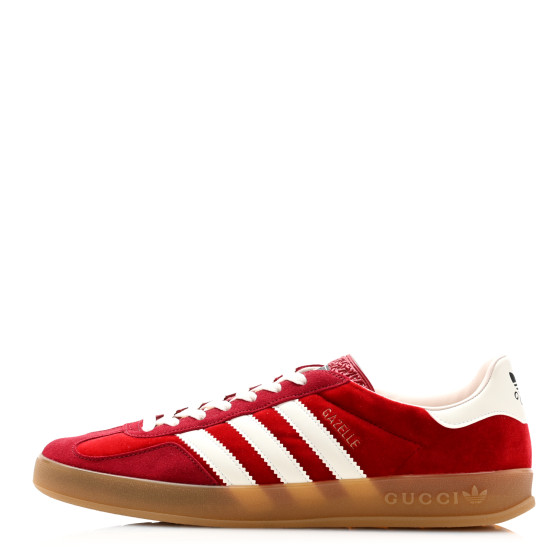 スニーカー GUCCI Red Fabric And Suede Sneakers GUCCI Men's Red Leather Suede Hi High Top Sneakers 309520