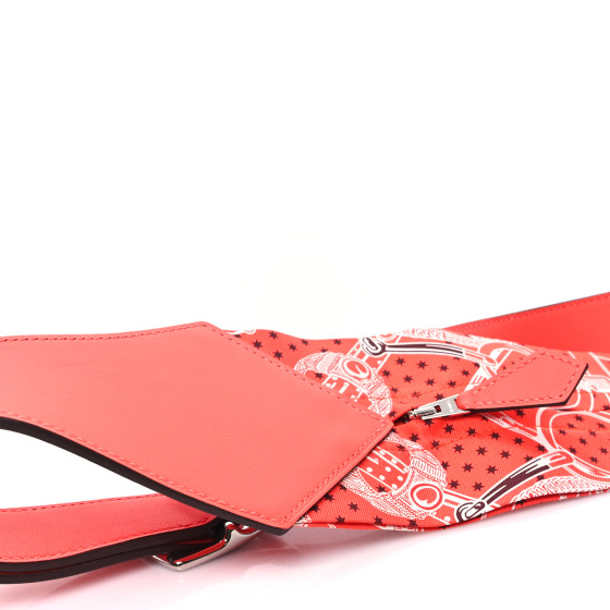 HERMES Swift Silk Eperon d'Or Banasilk Belt Bag Orange Field
