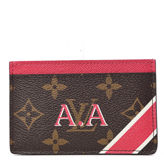 LOUIS VUITTON Monogram My LV Heritage Card Holder Fuchsia