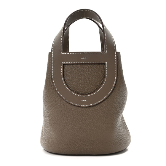 HERMES Taurillon Clemence Swift In-The-Loop 18 Bag Etoupe