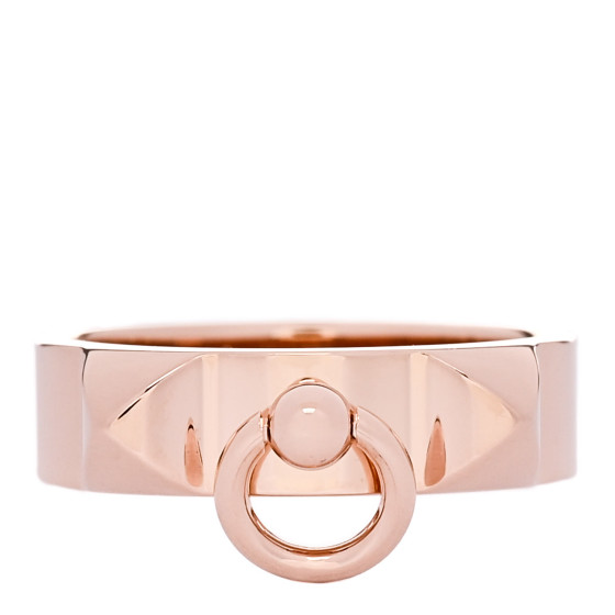 *HERMES* Bague Collier de chien PM 指輪 ローズゴールド Hermes Collier De Chien Ring PM 18K Rose Gold & Diamonds
