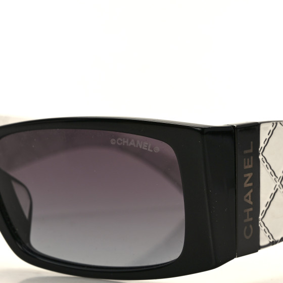 CHANEL Rectangle Quilted Sunglasses 5425-A Black 1562904